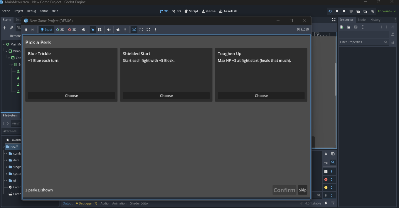 Godot card game concept art